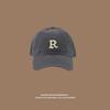 Vintage "R" Letter Embroidery Baseball Cap, Adjustable Cotton Dad Hat for Men & Women