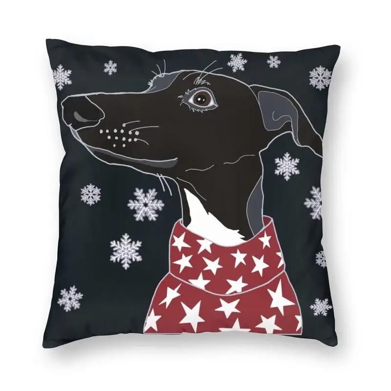 Cartoon Puppy Cushion Cover Sofa Home Decor Greyhound Square Pillow  Car    Moda