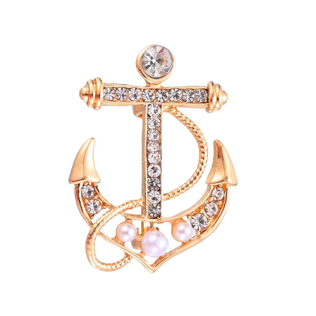 High sense navy style anchor men's brooch anti-light pin new sweater suit accessories corsage tide