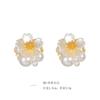 Flower Earrings Design Light Luxury High-End Stud Earrings Temperament Versatile Ear Jewelry