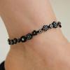 Cotoit Black Flower Anklet