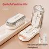 Dustproof Quartering Pill Cutter Moisture-proof Medicine Cutting Pill Cutter Storage Box with Brush Pill Cutter Splitter