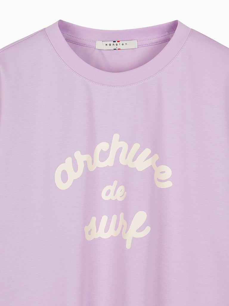 HANGTEN Women'S Front Lettering Graphic Short Sleeve T-Shirt_572(10570-131-406-31)