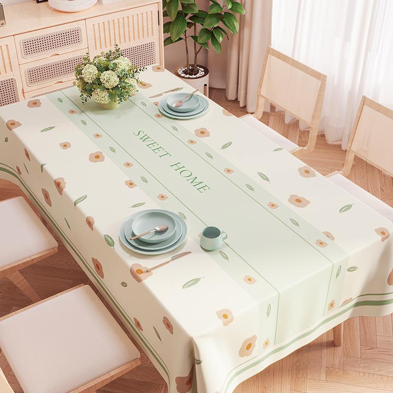 New Year'S Fresh Tablecloth Leave-In Waterproof And Oil-Proof Pvc Dining Table Tablecloth Tablecloth Cover Cloth Coffee Table Tablecloth
