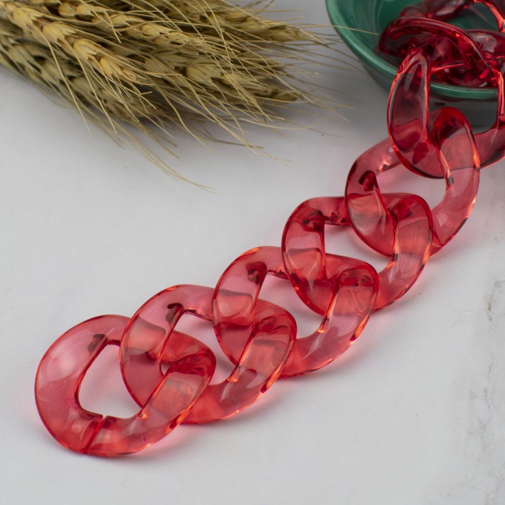 

Acrylic High-Gloss Transparent Colorful 35x35 Chain Insert Buckle Open Ring for DIY Handbag Accessories 35*35