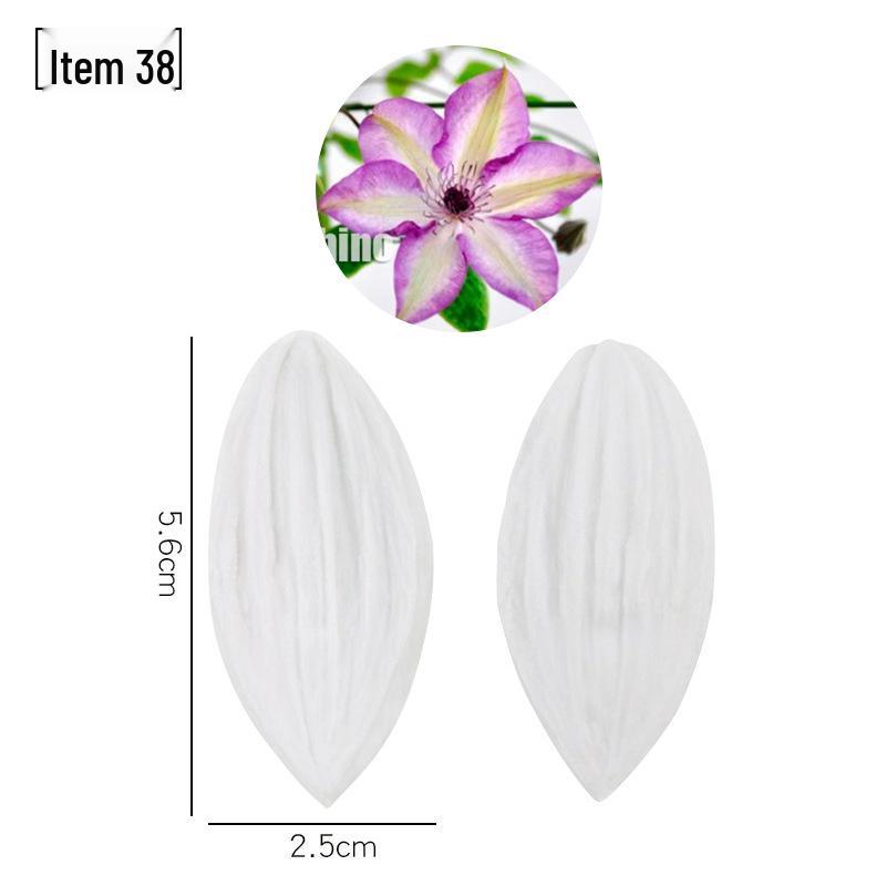 Blütenblatt Silikon Fondant Form Set - Lebensmittelqualität für Baum- und Blumenprägung.