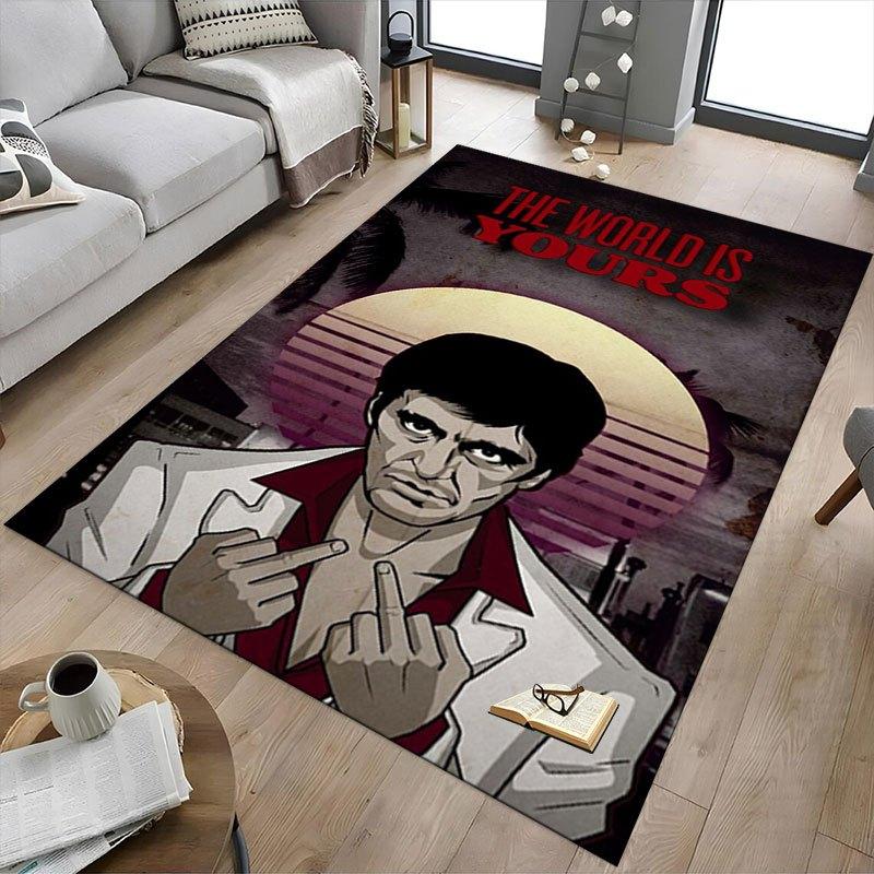 1 Stück Scarface Büroteppich Stuhlunterlage Weich, Bequem, Ganzjahres, Perfekt für Zuhause, Schlafzimmer oder Bürodekoration, Perfektes Geschenk für