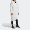 Adidas W Big Baffle C Solid Logo Kapuzenjacke Locker Lang Brot Daunenjacke Damen Oberbekleidung Weiß HN9939