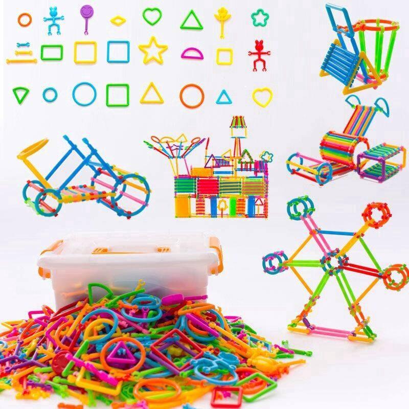 500PCS Smart Stick Building Blocks Kids Assembled DIY Construction Toys Game Baby Educational Toy for Children Gift