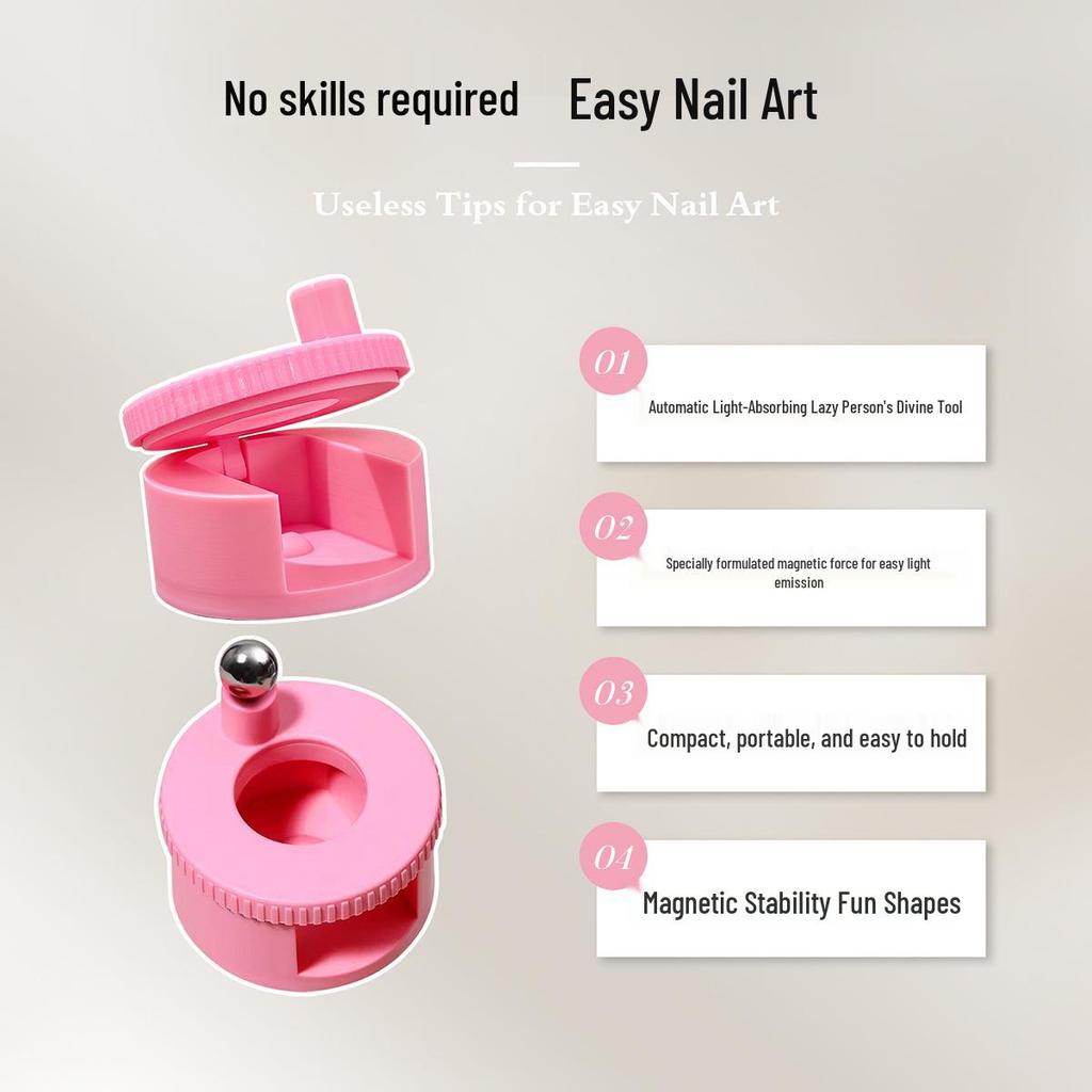 Automatic Cat Eye Nail Art Tool with Super Strong Magnet and Glass Bead Suction for Beginners