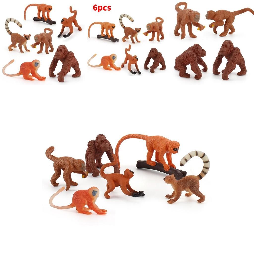 Simulated Animal Monkey Plastic Figure For Kids Playroom And Collection Display