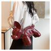 Sac à bandoulière réglable pour chien Fermeture éclair Sac messager en forme de bouledogue Matériau en cuir Portefeuille Sac fourre-tout en cuir PU