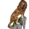 Lion Figurine In Resin, 11.42inch Height, Tabletop Decor for Cafes And