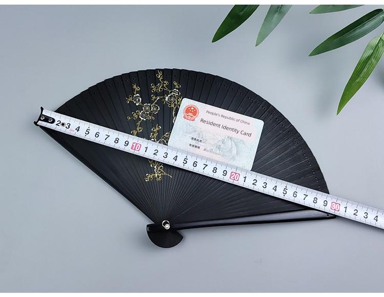 Full Bamboo Fan Folding Fan Chinese Style Female Antique Tassel Small Size Portable Portable Classical Hanfu Cheongsam Folding Fan