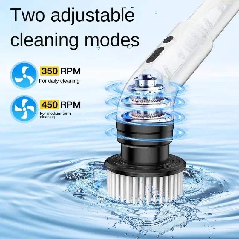 Household Nine In One Multifunctional Handheld Electric Cleaning Brush With Telescopic Function Bathroom For Floor And Kitchen