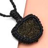Moldawite Macrame Thread Gemstone Handmade Jewelry 20-36''Ad Pendant Unisex