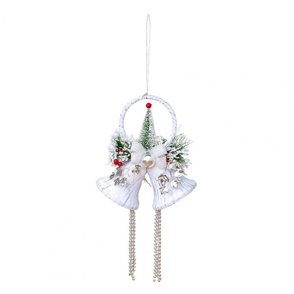 

Festive Home Decor Christmas Bell Ornament Vintage Rustic Jingle Bell Door Hanger White Bell Hanging Ornaments for Holiday Tree белый