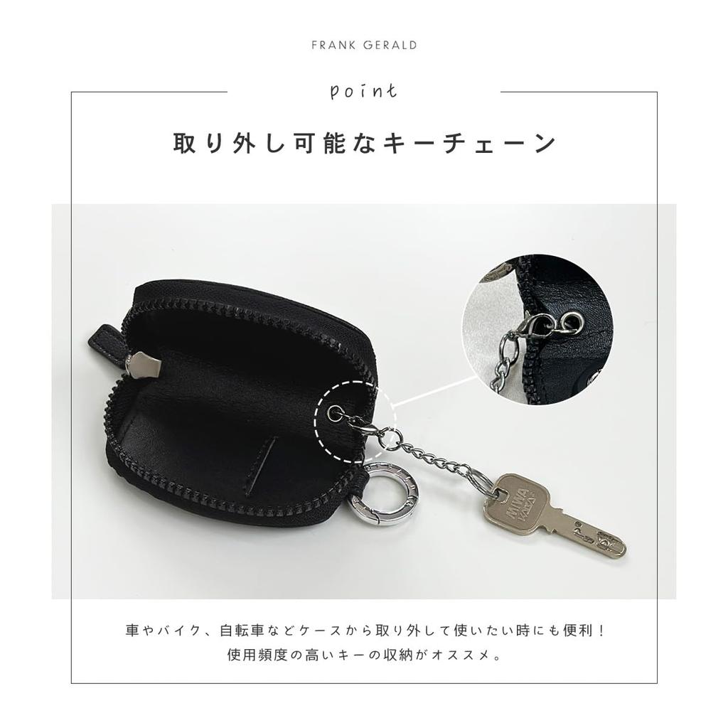 FRANK GERALD Key Smart Key Carabiner Plastic for Men and Women Case, Compatible, Lightweight, Compact, Multifunctional, Keychain, Zipper,