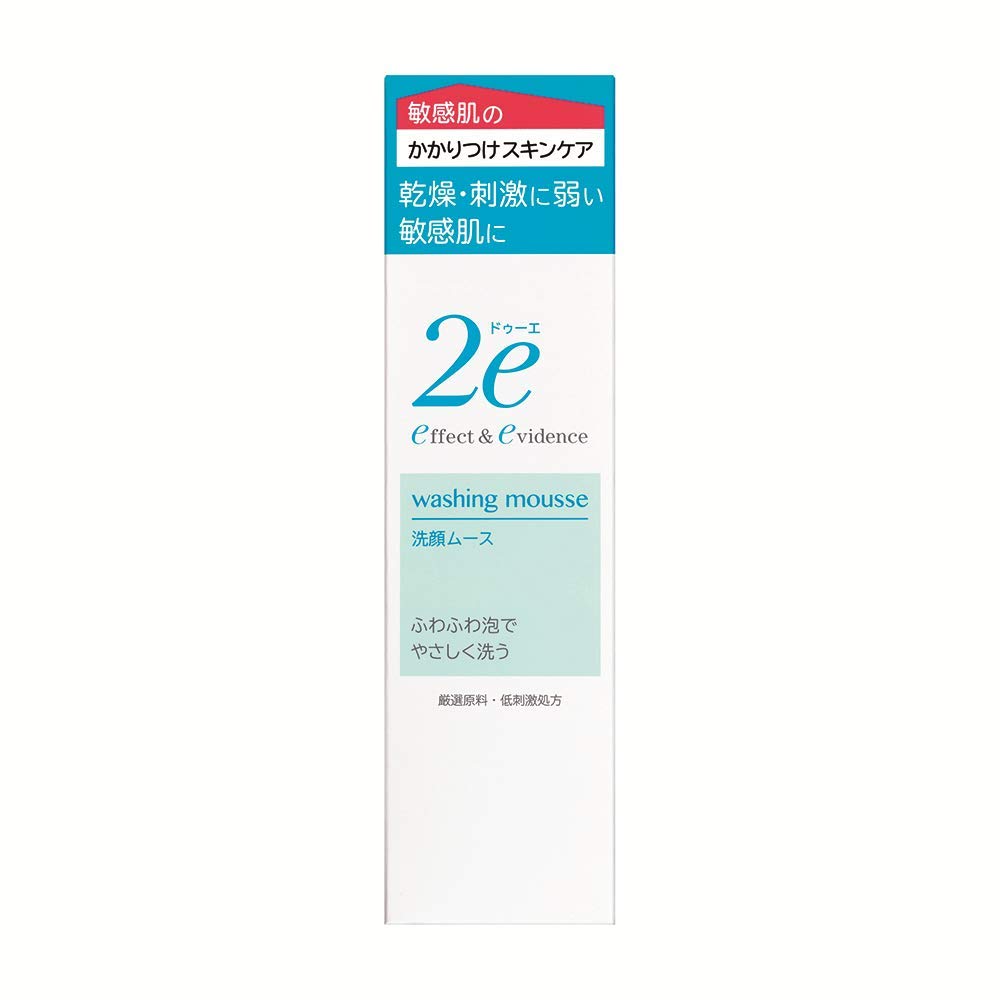 

2e (Due) Facial Cleansing Mousse, Hypoallergenic Formula for Sensitive Skin, Foaming Pump Type, 120ml