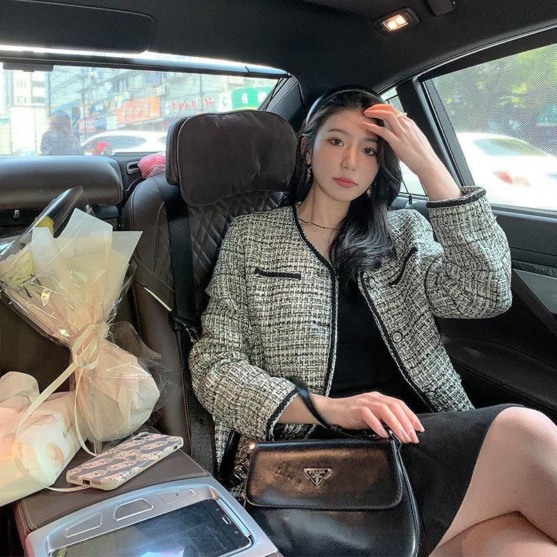 Yüksek kaliteli Bayanlar Tüm Maç Küçük Koku Ceket Sonbahar Tüvit Ceket Kadın