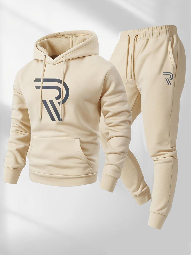 European Unisex Casual Hoodie & Sports Suit Set
