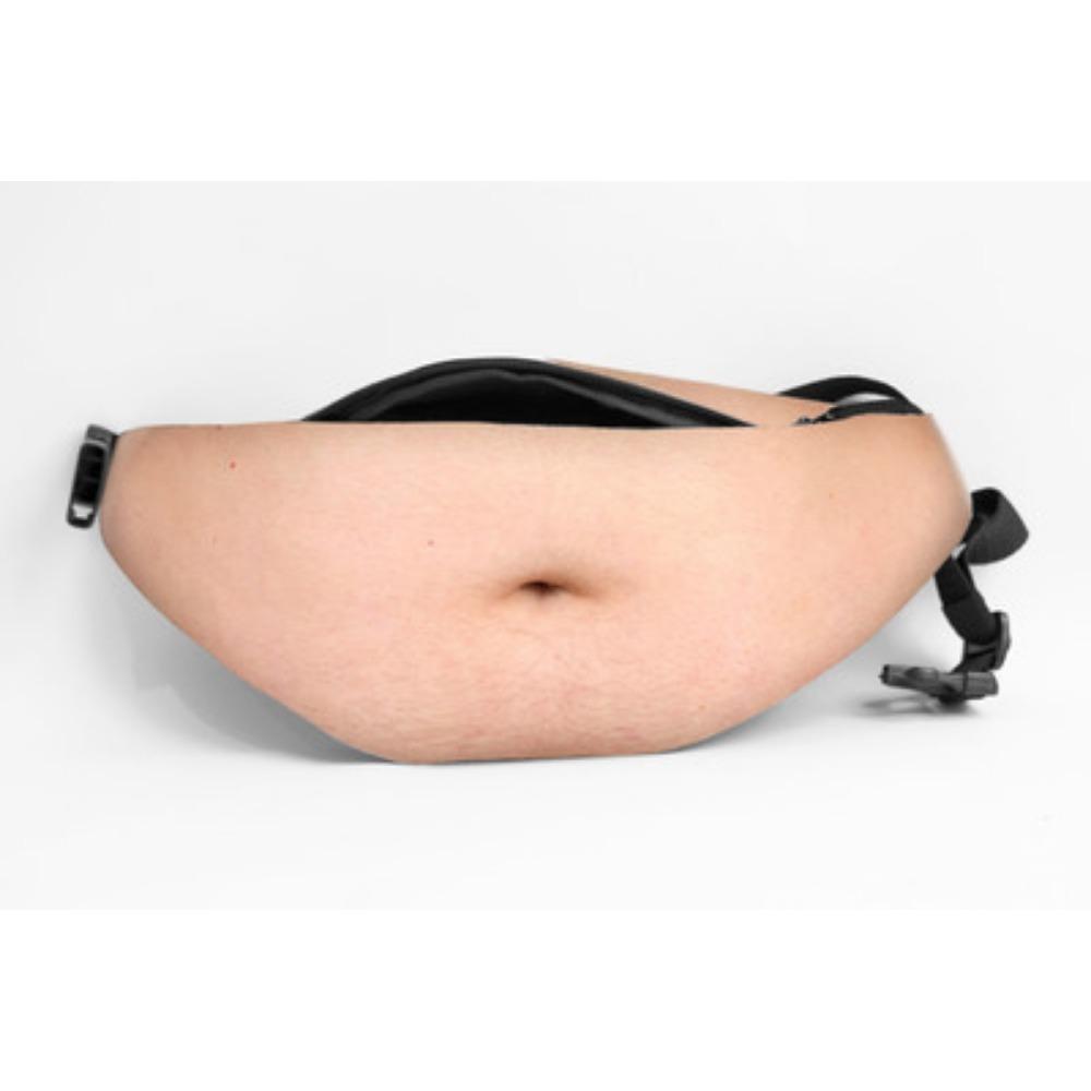 Creative and Weird Fat Belly Fanny Pack Anti-harassment Beer Belly Fanny Pack Pu Belly Leather Fanny Pack