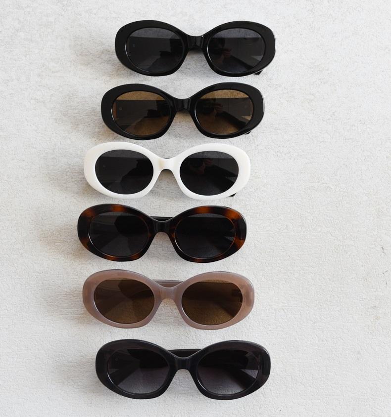 New Vintage Women Oval Sunglasses Designer Brand UV400 Protection Trendy Street Shades Eyewear Gafas De Sol