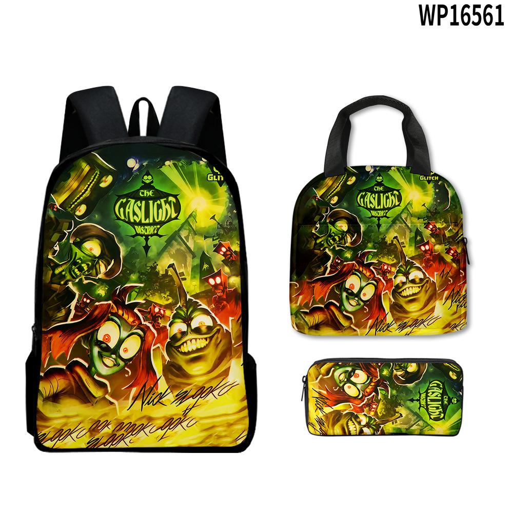 Hip Hop Beliebt Seltsam Lustig Zoonomaly 3D Gedruckt 3 Stück/Set Schüler Rucksäcke Laptop Tagesrucksack Rucksack Brottasche Federmäppchen