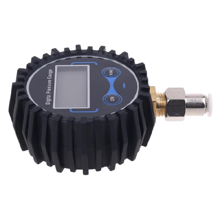 Digital Pressure Gauge with 6mm Outside Diameter Hose Straight Plug Fitting