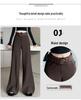 Milk Card Color Women's Wide-Leg Suit Pants, Slightly Flared, High Waist, Drapey, Floor-Length, 2026 Early Spring Fashion.