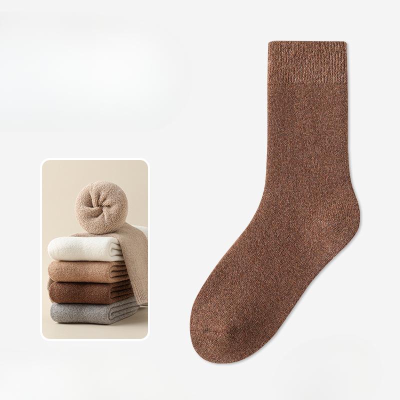 Male Autumn and Winter New Thickened Warm Wool Floor Home Sleep Tube Socks