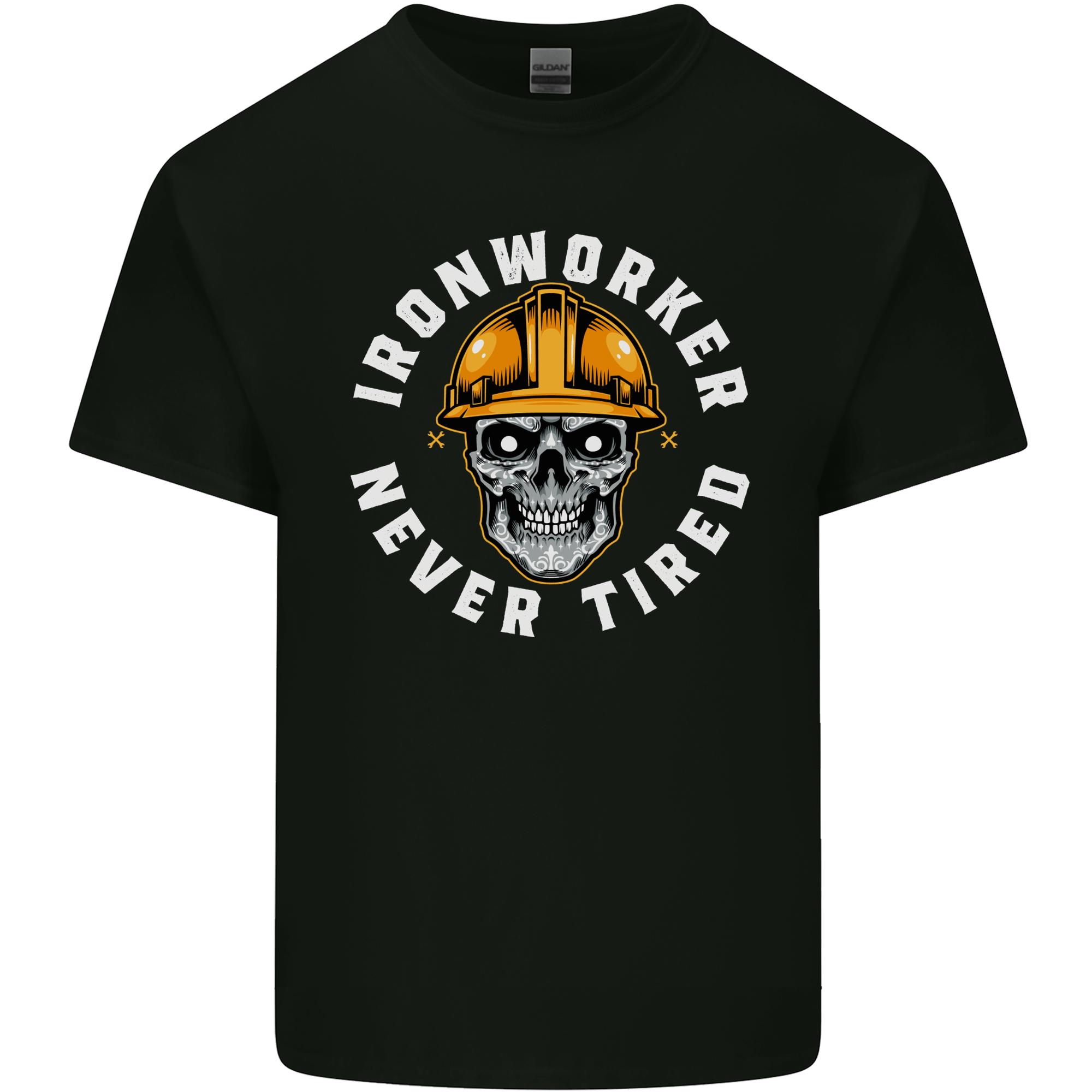 Iron Worker Scull Unisexs Light Cotton Tshirt S