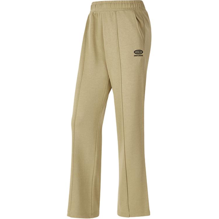 Skechers Goknit Sports Lifestyle Series Comfortable Soft Versatile Knit Pants Women bottoms Seaweed-Brown P324W042-01EW M