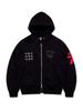 La Maison Studio Eyelet Seven Hoodie Zip-Up Black(Fcg1Zp696M)