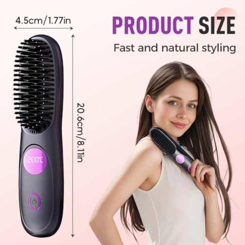 USB Charging Electric Comb 3rd Gear Hair Straightener Brush New Hair Straightener Daily Styling