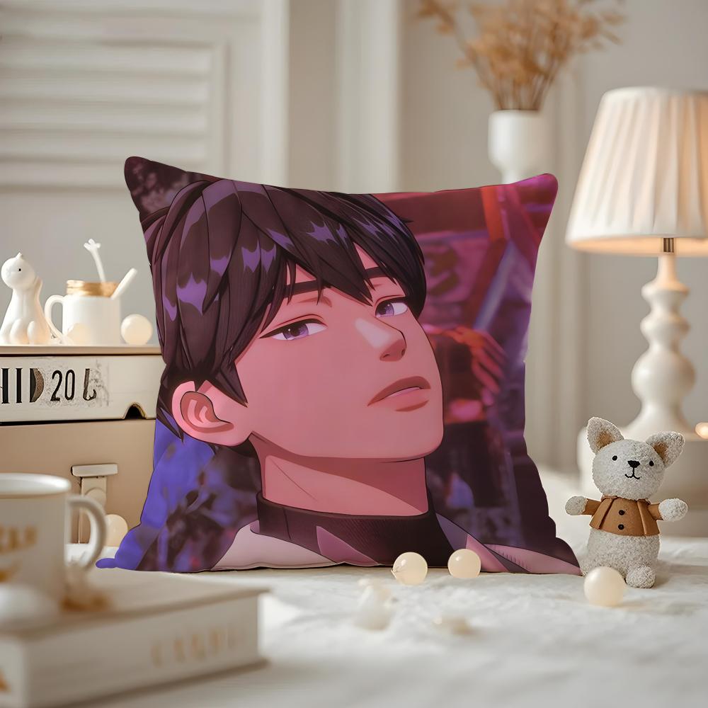 Kpop PPLAVE Bamby Cushion Cover Antidustmite Pillowcase Invisible zipper silky short plush Sofa cushion cover