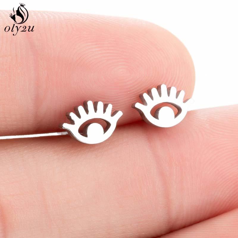 Cute Ballet Earings Women Jewelry Minimalist Puzzle Dinosaur Map Wave Cat Stainless Steel Stud Earrings Girls Pendientes