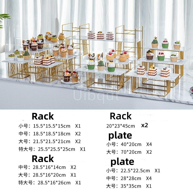 show exhibition Gold Shiny Cake rack sushi Snack Stand ceramic Plate Buffet Banquet Decor Wedding dessert table display holder
