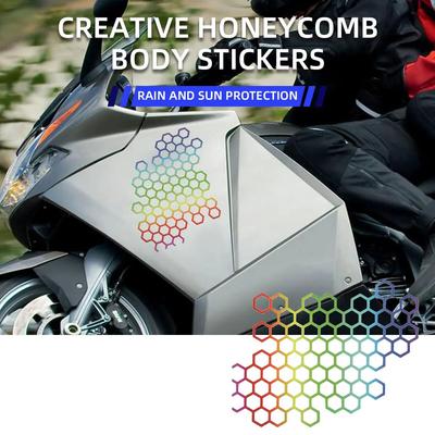1PCS Honeycomb Helmet Decals Stickers Motorcycle Sticker Auto Body Styling Car Decoration Stickers Rear Windshield Decal