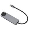 5 in 1 Type C Hub Aluminium Alloy Silver Gray High Speed USB C Dock Multiport Adapter for Type C Device