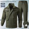 Unisex Spring/Autumn Camouflage Workwear Suit - Elastic, Anti-scalding, Wear-resistant Cotton for Welders and Auto Repair