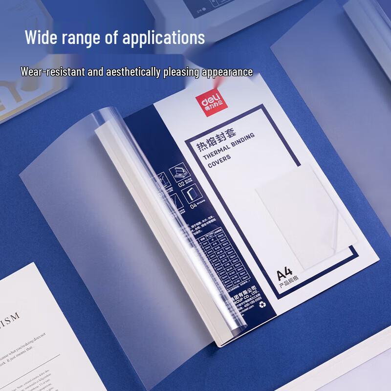 Deli GB185 Thermal Binding Covers A4 20mm (10-Pack)