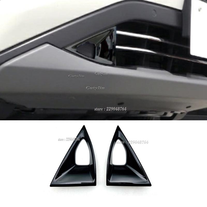 For Nissan Rogue X-Trail T33   ABS Black Chrome Front Fog Light Lamp Cover Protector Molding Bezel Trim Car Styling