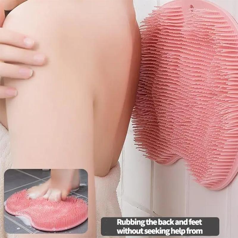 Multifunctional Back Rubbing Artifact Bath Brush Non-Slip Mat Suction Cup Rubbing Back Silicone Bath Massage Foot Rubbing Mat