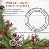 10Pcs Round Iron Wreath Frame Lightweight Compact DIY Floral Wreath Making Tool Metal Wire Ring for Wall Decor Garland