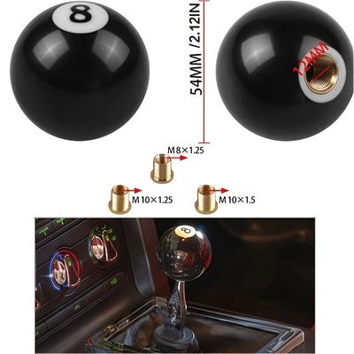 Car Modified Gear Head, Billiard Black 8 Manual Replaceable Handle, Eight Baffle Black Suspension Handle, Modified Accessories