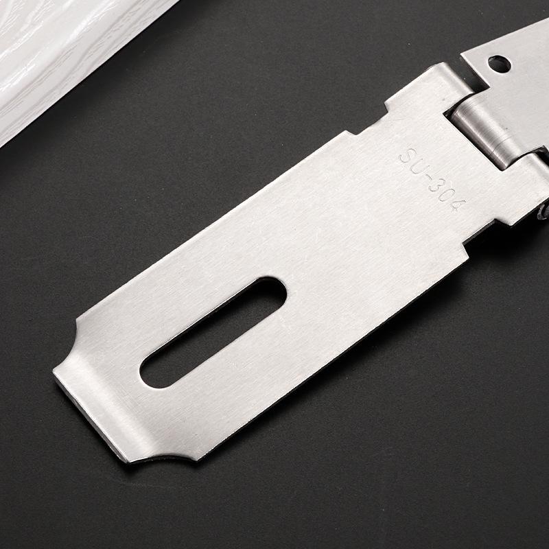 304 Stainless Steel Anti-theft Lock Plate for Cabinets and Drawers, Thickened 2.0, Old-fashioned Style Door Hasp and Staple Padlock.