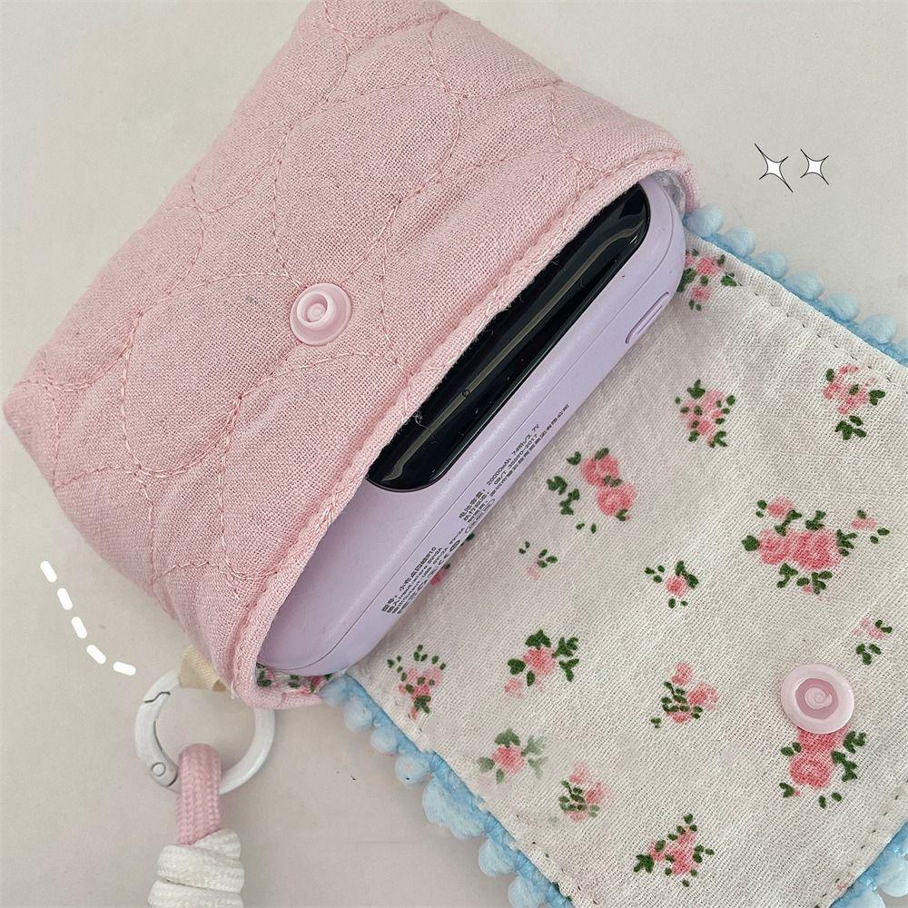 Flower Floral Coin Purse Pinted Mini Storage Bag Portable Small Makeup Lipstick Bag  Daily
