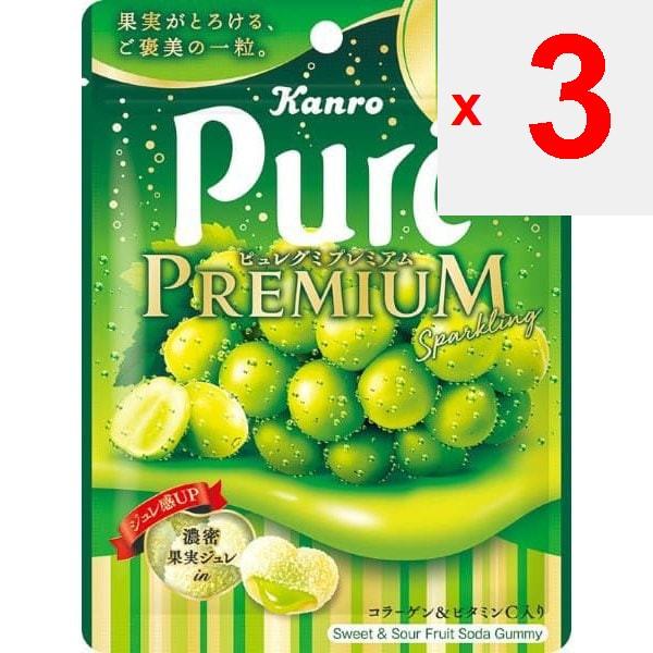 KANRO Puree Gummi Premium Shine Muscat Sparkling 54gCharacteristics: Harmony of the taste between t Characteristics: Harmony of the taste between the