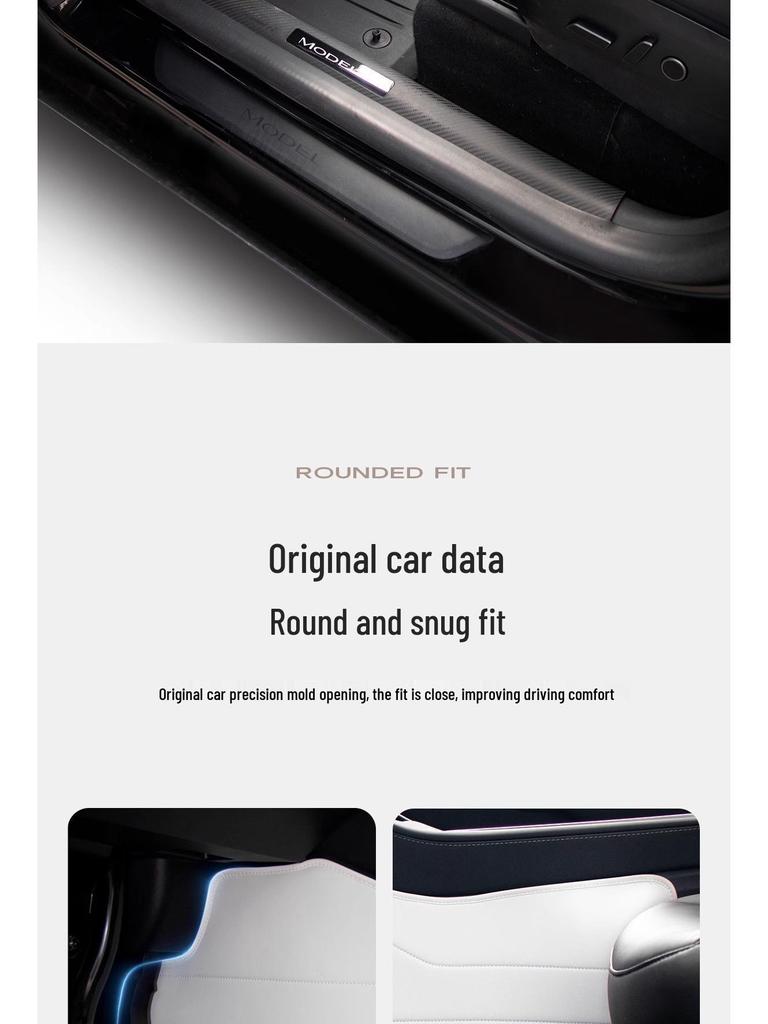 Anti-kick and dirt protection pads for Tesla Model YL/Y/3 center console sides